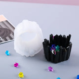 Crystal Stone Candle Holder Silicone Mold Handcraft UV Resin Moulds
