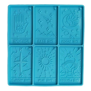 Silicone Tarot Card Mold for Epoxy Resin Jewelry Making