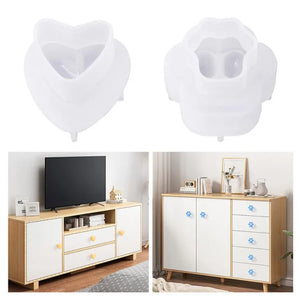Heart-Shaped Cat Cabinet Handle Silicone Mold