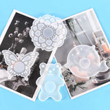 Epoxy Resin Coaster Silicone Mold Flower Butterfly Series Decorative Tray