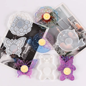 Epoxy Resin Coaster Silicone Mold Flower Butterfly Series Decorative Tray