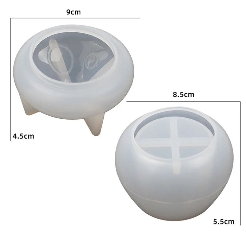 Epoxy Resin Crystal Mold Mushroom Storage Box Decorative Jewelry Box