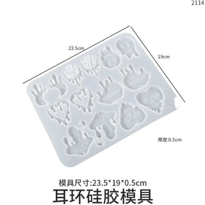 Halloween Silicone Earring Mould Tears Moon Mushroom Ghost