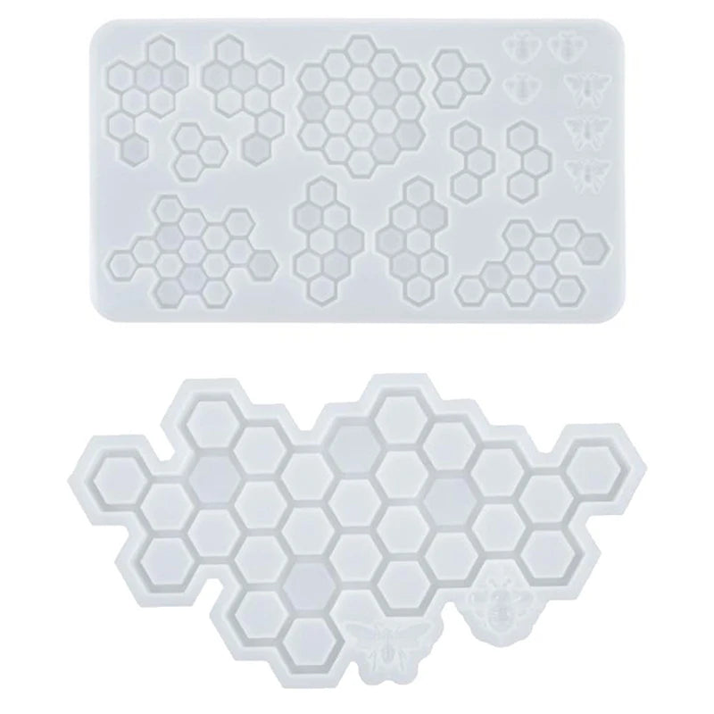 Epoxy Resin Honeycomb Keychain Crystal Mold