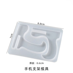 Epoxy Resin Assembled Phone Stand Holder Rack Jewelry Mold