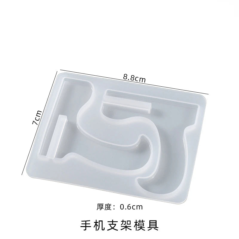 Epoxy Resin Assembled Phone Stand Holder Rack Jewelry Mold