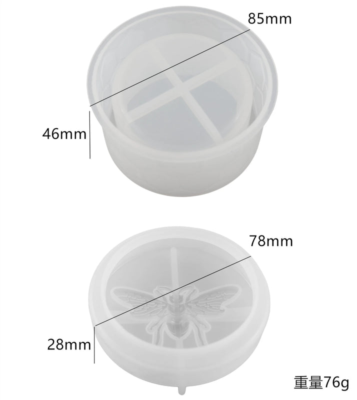 DIY Epoxy Resin Mold Bee Honey Jar Jewelry Mold Box