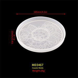 DIY Epoxy Resin Coaster Mold Set Round Silicone Mold Jewelry Tools