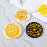 Epoxy Resin Mold Coaster Set Tea Coaster Pattern Round Silicone Mold