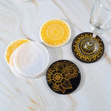 Epoxy Resin Mold Coaster Set Tea Coaster Pattern Round Silicone Mold