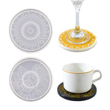 Epoxy Resin Mold Coaster Set Tea Coaster Pattern Round Silicone Mold
