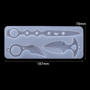 Epoxy Resin Mold Cold Weapon Keychain Silicone Mold