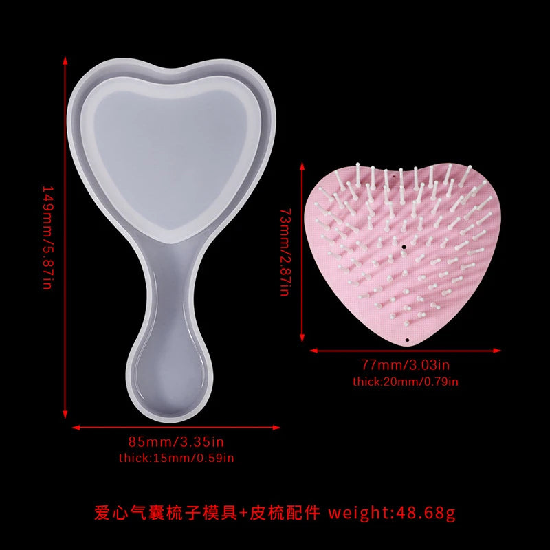 Epoxy Resin Comb Mold Mirror Handle Makeup Mirror Mold