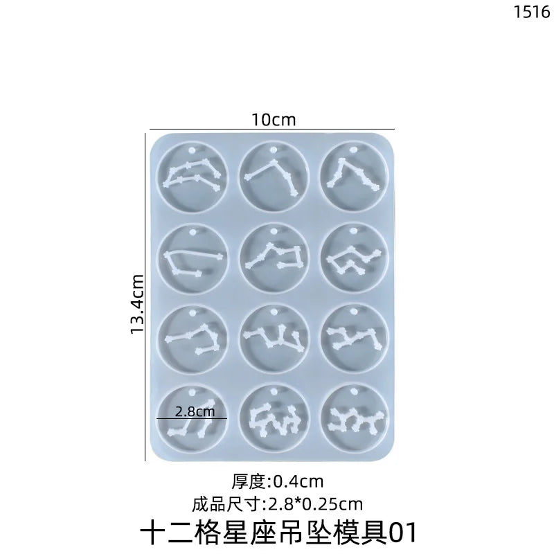 Resin Mold Constellation Pendant Silicone Mold