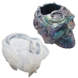 Skull Candle Holder & Makeup Storage Box Silicone Mold