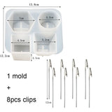 Epoxy Resin Mold Memo Clip Card Holder Message Clip Silicone Mold