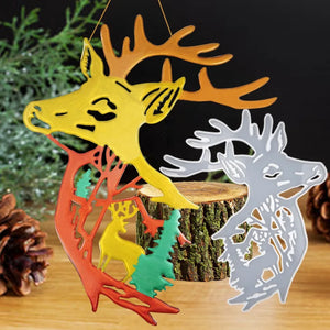 Epoxy Resin Mold Deer Head Small Antlers Pendant Silicone Mold