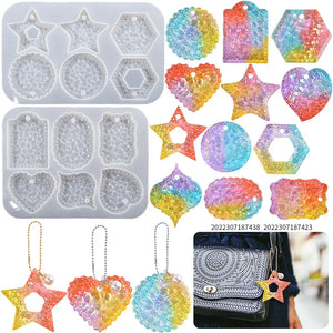 Diamond Stone Love Key Chain Silicone Mold