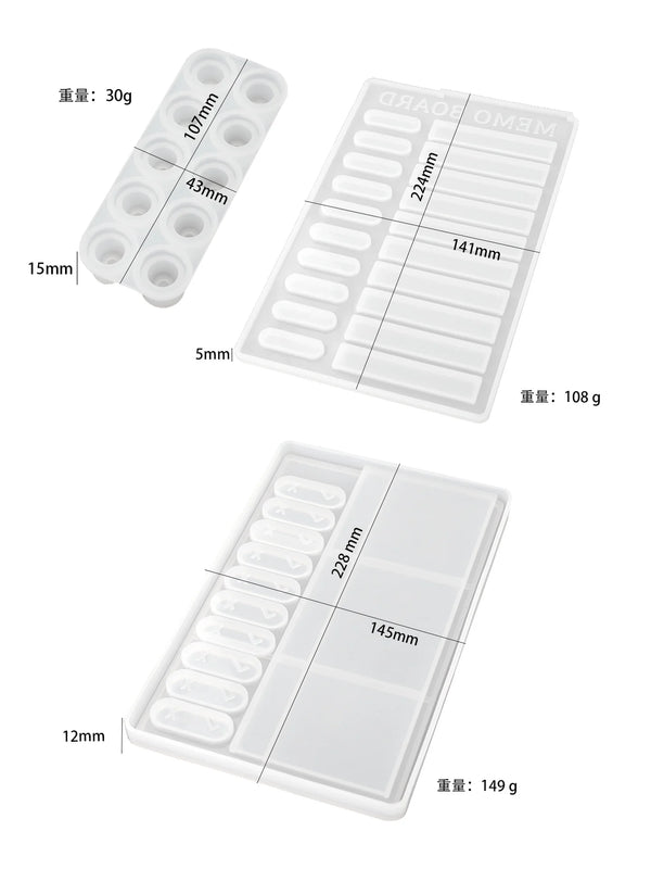Epoxy Resin Mold Diary Memo Board Silicone Mold Note Jewelry Mold