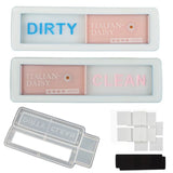 Epoxy Resin Mold Dishwasher Clean Sign Switch Washing Machine Sticker