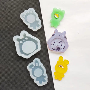 Epoxy Resin Mold Dragon Rabbit Cat Shaker Molds Jewelry Tools Silicone Moulds