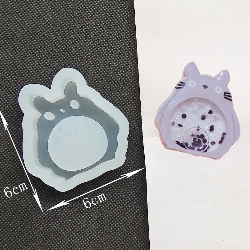Epoxy Resin Mold Dragon Rabbit Cat Shaker Molds Jewelry Tools Silicone Moulds