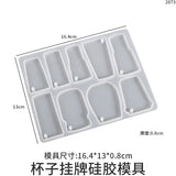 Resin Mold Drink Cup Hanging Mold Wine Cup Coffee Cup Tag Pendant Silicone
