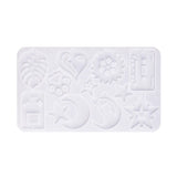 Epoxy Resin Mold Earring Collection Love Moon Leaf Jewelry Display