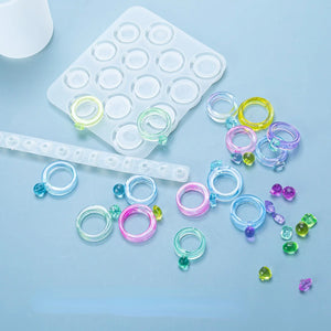 DIY Resin Mold Faceted Gemstone Ring - Diamond Rings Collection