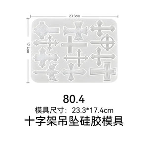 Halloween Cross Keychain Silicone Mold Resin Molds