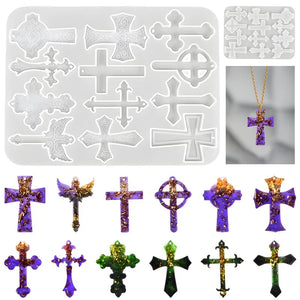 Halloween Cross Keychain Silicone Mold Resin Molds