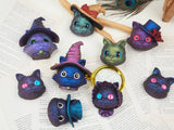 Halloween Witch Cat Devil Cat Head Frosted Silicone Mold