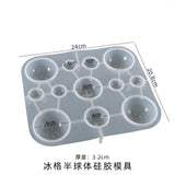DIY Epoxy Resin Mold Hemispherical Ice Tray Table Silicone Ball Moulds