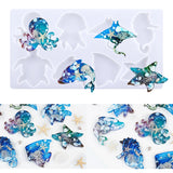 Epoxy Resin Mold Jellyfish Whale Silicone Jewelry Tool Animal Keychain Moulds