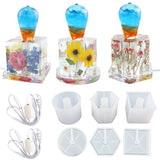 Epoxy Resin Mold Lamp Holder Hexagonal Cube Cylinder Bedside Lamp Silicone Mold