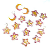 Moon Star Earrings Keychain Resin Mold Silicone Mirror Mold