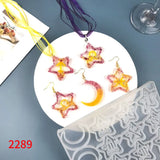 Moon Star Earrings Keychain Resin Mold Silicone Mirror Mold