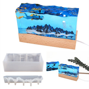 Epoxy Resin Mold Mountain Sea Wave Silicone Mold Jewelry Tools
