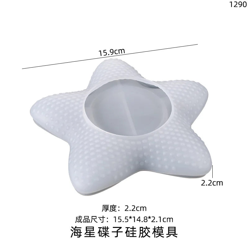 Epoxy Resin Mold Polka Dot Starfish Plate Storage Box Jewelry Molds