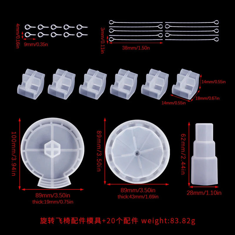 Epoxy Resin Mold Rotating Flying Chair Night Light