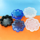 Epoxy Resin Mold Round and Flower Stacking Music Storage Box Silicone Mold