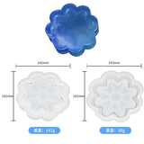 Epoxy Resin Mold Round and Flower Stacking Music Storage Box Silicone Mold