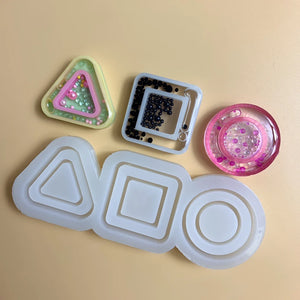 Epoxy Resin Mold Shaker Mold Double Layers Molds Jewelry Tools Accessories