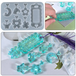 Epoxy Resin Mold 7-even Pendant Silicone Resin Mould