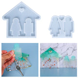 Epoxy Resin Mold Silicone Couple Key Wall Hanging Keychain Mould
