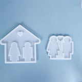 Epoxy Resin Mold Silicone Couple Key Wall Hanging Keychain Mould