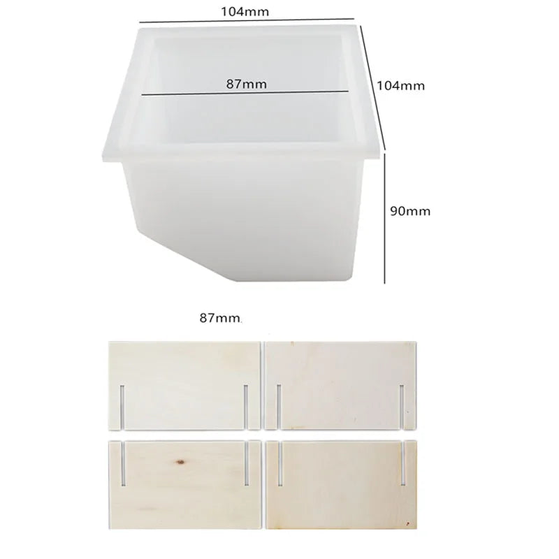 Epoxy Resin Mold Cube Oblique Mouth Geometry Silicone Jewelry Mould