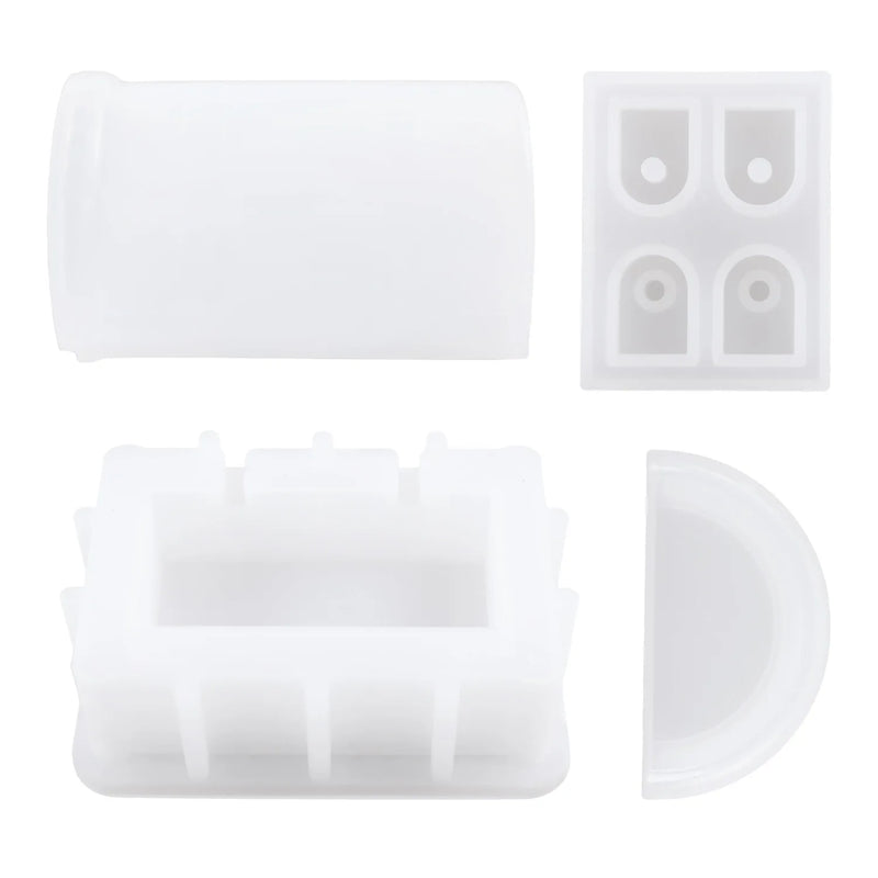 Epoxy Resin Mold Storage Box Dice Treasure Box Silicone Mold Jewelry Tools
