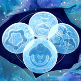 Epoxy Resin Mold Girl Heart Universe Flow Mould Donut Cake Jewelry Mold