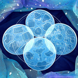 Epoxy Resin Mold Girl Heart Universe Flow Mould Donut Cake Jewelry Mold